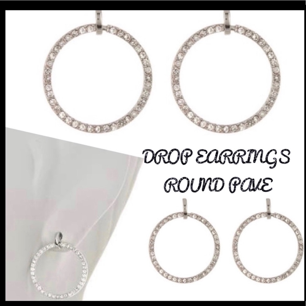 EXCLUSIVE DROP EARRINGS ROUND PAVE NORDSTROM - Picture 2 of 6